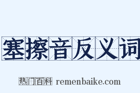 塞擦音反义词是什么意思的图片